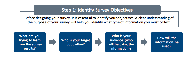 survey design step 1 screen shot